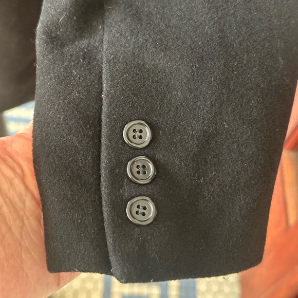 Foret de Framboise | Vintage Black Wool Cashmere Blend Blazer Jacket - Picture 4 of 8